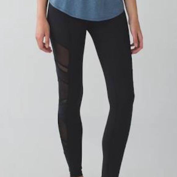 Lululemon Sheer/Cutout leggings. No longer sold! - Picture 1 of 5